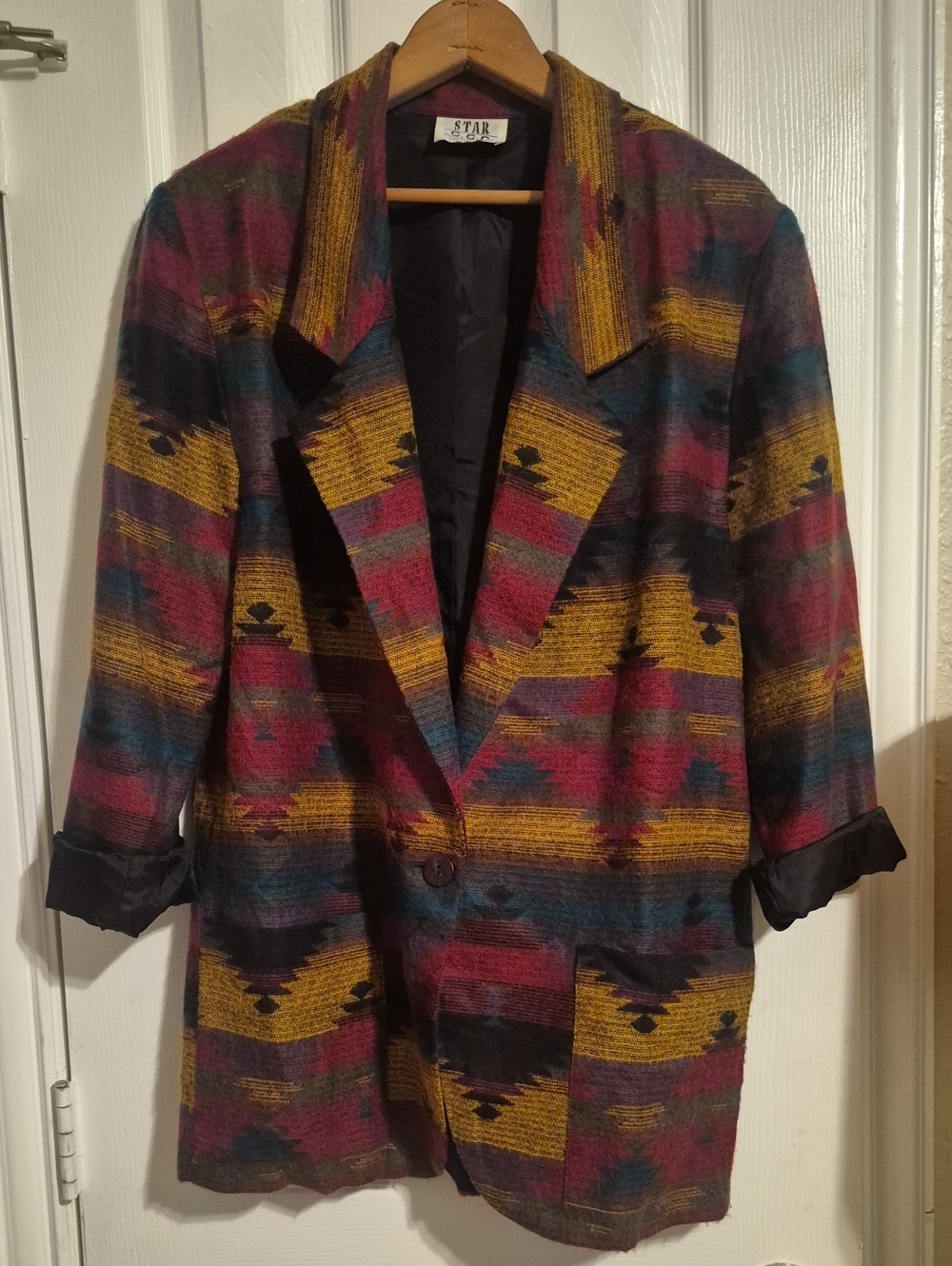 vintage STAR southwest Blazer M Aztec Wesyern Cowgirl Jacket